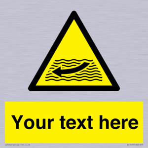 Custom Warning strong river flows